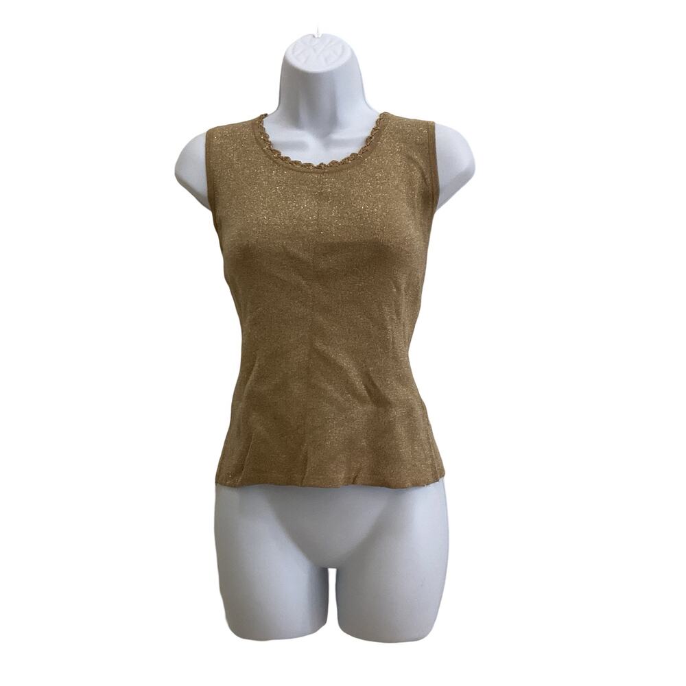 J.A.C. Gold Metallic Tank Top